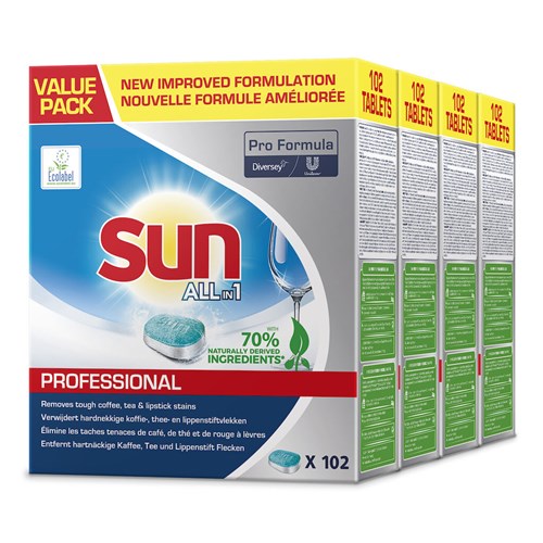Sun Pro Formula All in 1 Prof Vaatwastabletten XXL 4x102st
